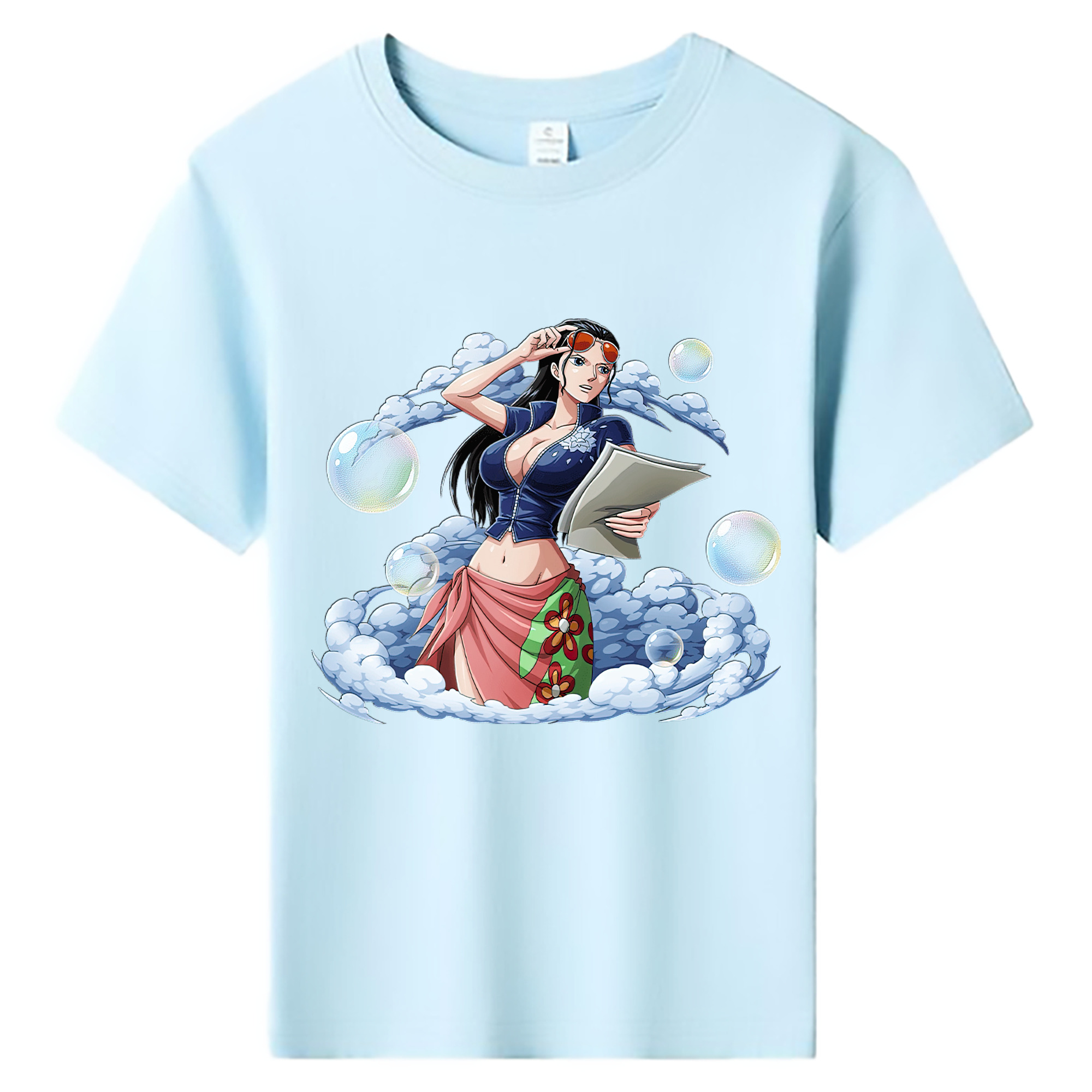 ワンピース ニコ・ロビン ONE PIECE Nico Robin 綿100％キッズTシャツ（フロントプリント）